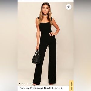 Lulus Brand New With Tags Black Jumpsuit Sz Small